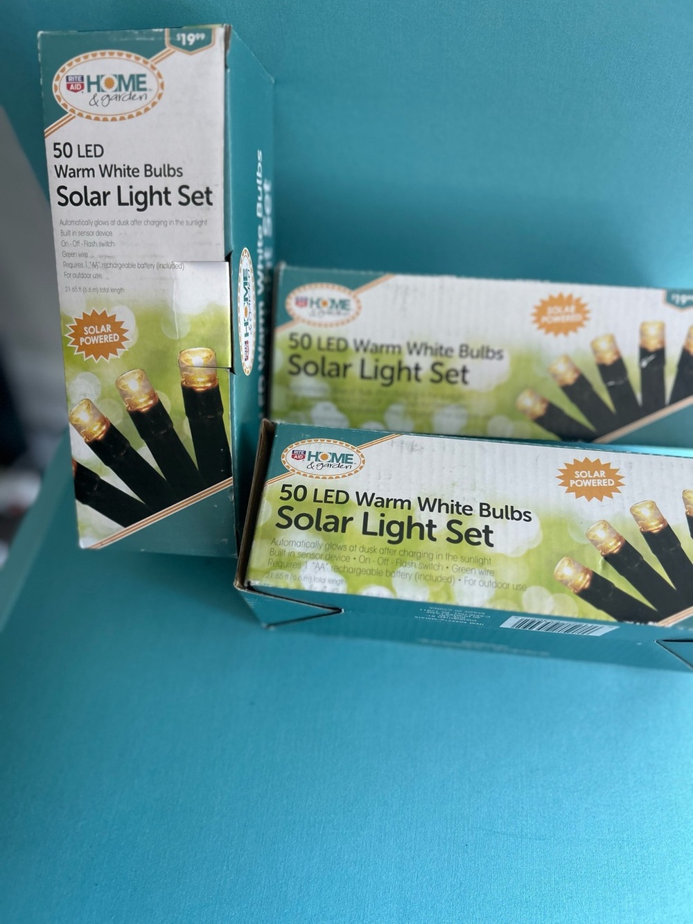 3 Sets Of Solar Powered string lights Amazing when lit